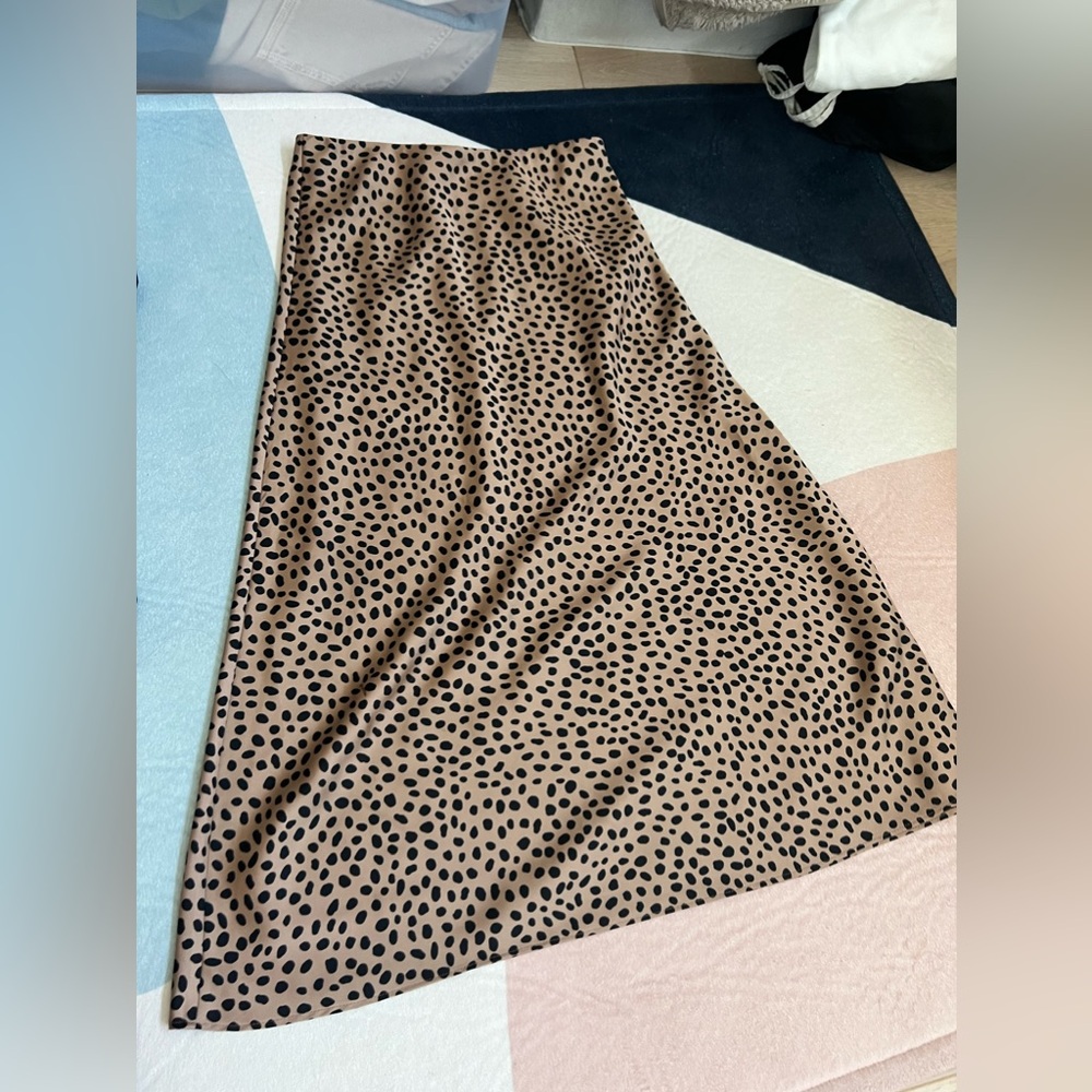 Jcrew silk leaopard skirt